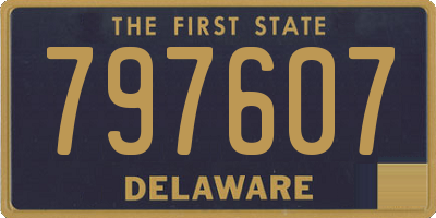 DE license plate 797607
