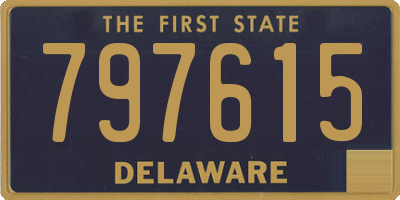 DE license plate 797615