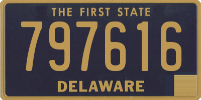 DE license plate 797616