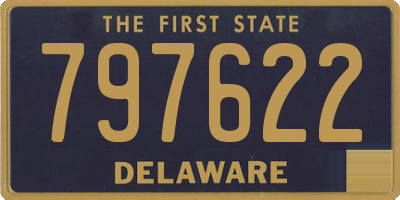 DE license plate 797622