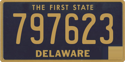DE license plate 797623