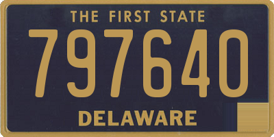 DE license plate 797640