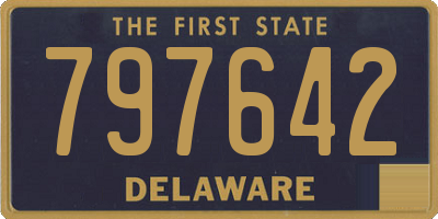 DE license plate 797642