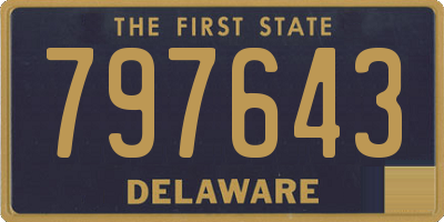 DE license plate 797643