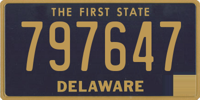 DE license plate 797647