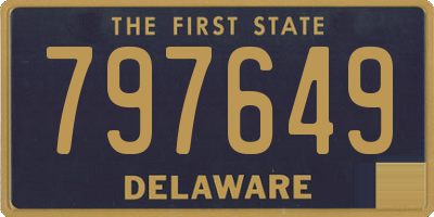 DE license plate 797649