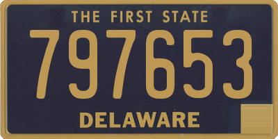 DE license plate 797653