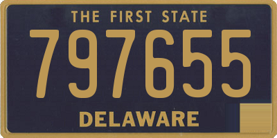 DE license plate 797655