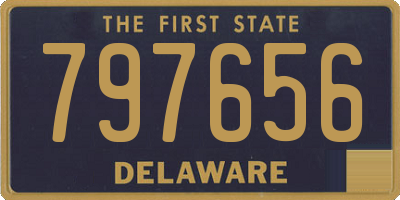 DE license plate 797656