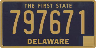 DE license plate 797671