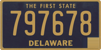 DE license plate 797678