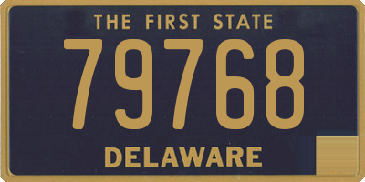 DE license plate 79768