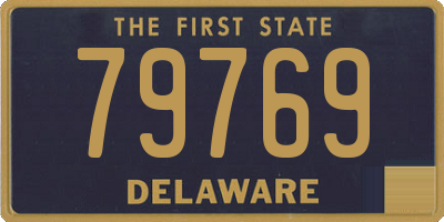 DE license plate 79769