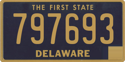 DE license plate 797693
