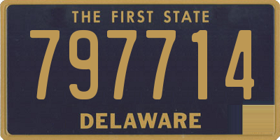 DE license plate 797714
