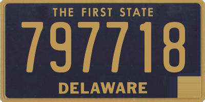 DE license plate 797718