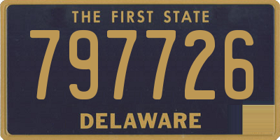 DE license plate 797726
