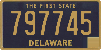 DE license plate 797745