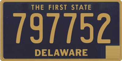 DE license plate 797752