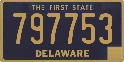DE license plate 797753