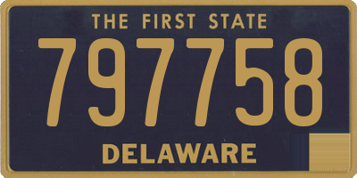 DE license plate 797758