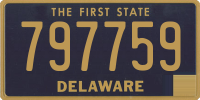 DE license plate 797759