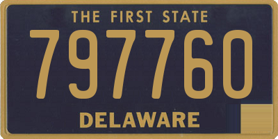 DE license plate 797760