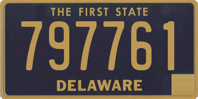 DE license plate 797761