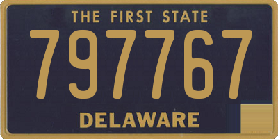 DE license plate 797767