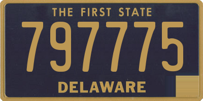DE license plate 797775