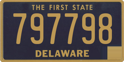 DE license plate 797798