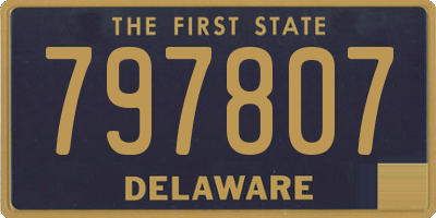 DE license plate 797807