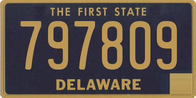 DE license plate 797809