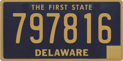 DE license plate 797816