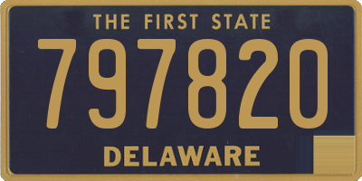 DE license plate 797820
