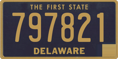 DE license plate 797821