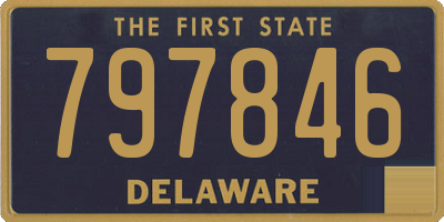 DE license plate 797846