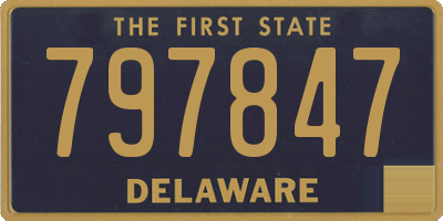 DE license plate 797847