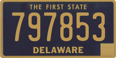 DE license plate 797853