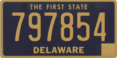 DE license plate 797854