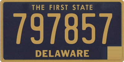 DE license plate 797857