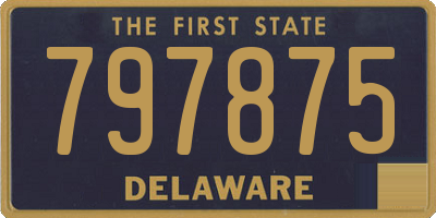 DE license plate 797875