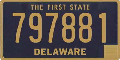 DE license plate 797881