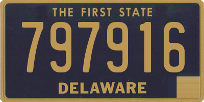 DE license plate 797916