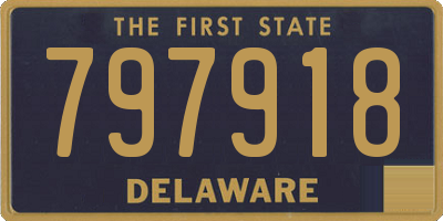 DE license plate 797918
