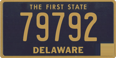 DE license plate 79792