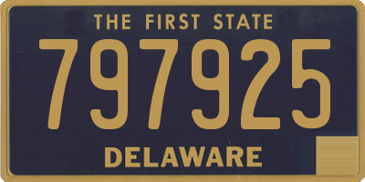 DE license plate 797925