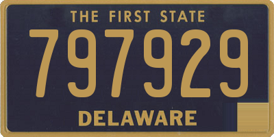 DE license plate 797929