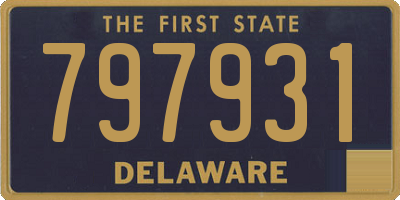 DE license plate 797931
