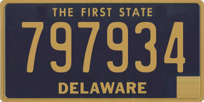 DE license plate 797934